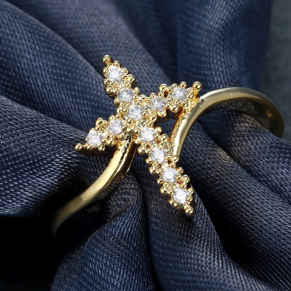 Diamond Jesus Cross Ring - Image 5